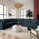 TOV Furniture Cali 7-Piece Navy Modular Sectional and Large Chaise-1