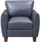 Leather Italia™ Georgetowne Traverse Ocean Blue Accent Chair-0