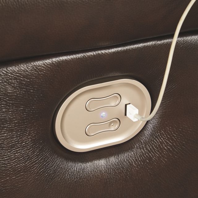 Signature Design by Ashley® Hallstrung Chocolate Power Recliner with Adjustable Headrest-3