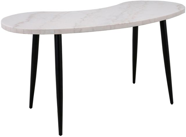 Steve Silver Co. Kinsley 2-Piece White/Gray Marble Top Desk Set-2