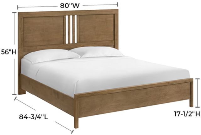 Whittier Wood® Furniture Bailey Nutmeg King Panel Bed-1