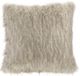 Olliix by Madison Park Edina Ivory Faux Fur Square Pillow-1