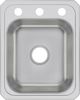 Elkay Celebrity® Brushed Satin 17" x 21-1/4" x 6-7/8" 3-Hole Single Bowl Drop-In Sink-1