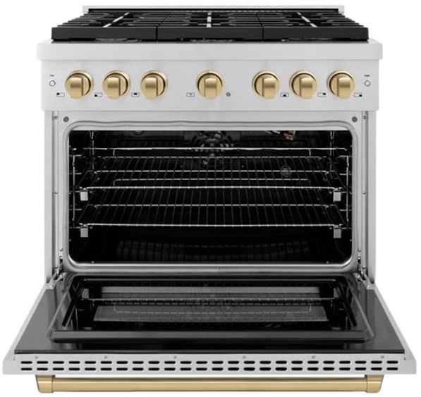 ZLINE Autograph Edition 36" Stainless Steel Pro Style Gas Range-1