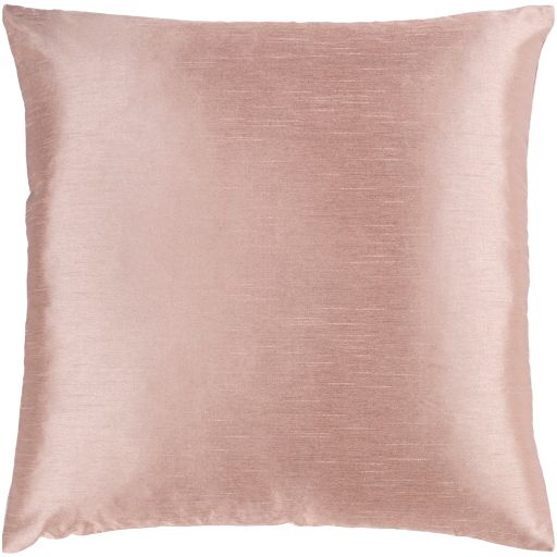 Surya Solid Luxe Blush 18"x18" Toss Pillow with Polyester Insert-1