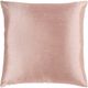 Surya Solid Luxe Blush 18"x18" Toss Pillow with Polyester Insert-1