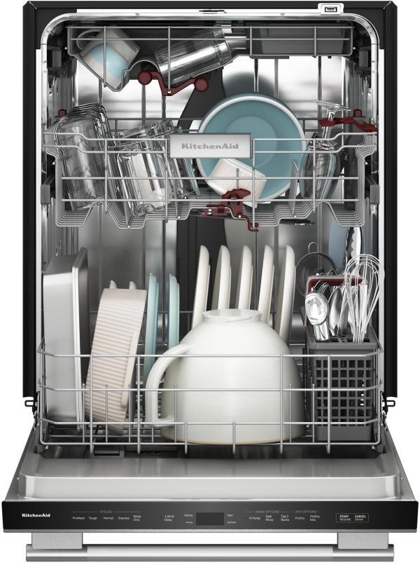 KitchenAid® 24" PrintShield™ Stainless Steel 360° Max Jets™ Third Rack Top Control Built-In Dishwasher with ProDry™ System-4