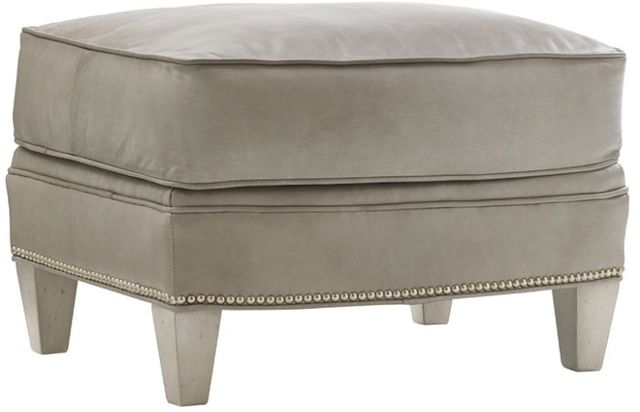 Lexington Home Customizable Oyster Bay Bayville Leather Ottoman-0