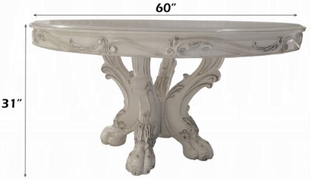 ACME Furniture Dresden Bone White Dining Table-2