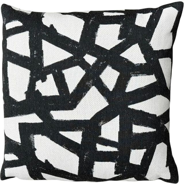 Uttermost® Draft Black/White Polyester Indoor-Outdoor Pillow-0