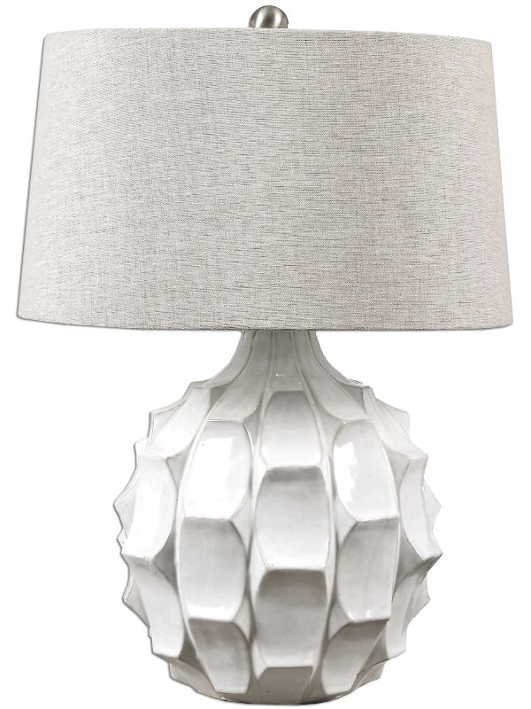Uttermost® Guerina Gloss White Table Lamp-0