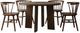 Coaster® Strouse 5-Piece Walnut Round Dining Table Set-0