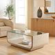 Uttermost® Maeva Glass Top Coffee Table with Natural Base-1