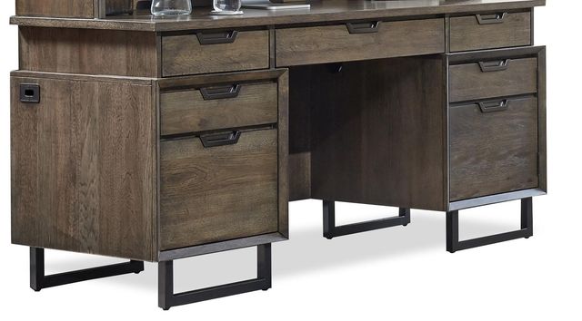 Aspenhome® Harper Point Fossil 66" Credenza Desk-0
