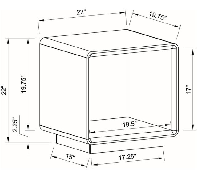Coaster® Paseo White End Table-4
