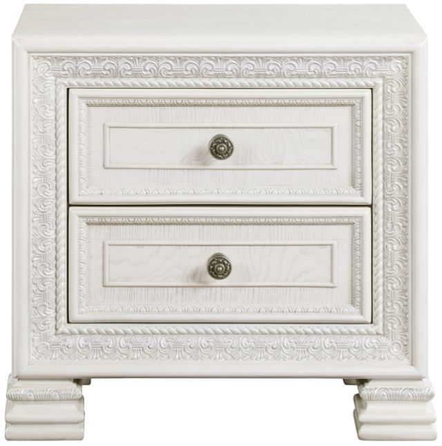 Homelegance® Theodora Pearl White Nightstand-2