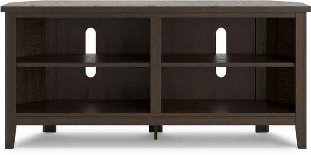 Signature Design by Ashley® Camiburg Warm Brown Corner TV Stand-1