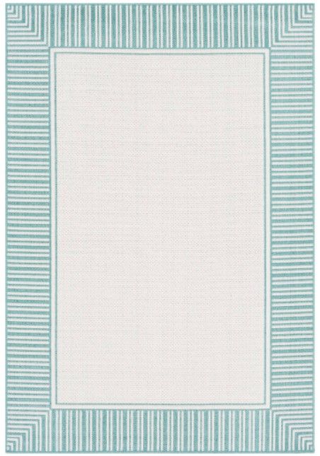 Surya Alfresco Teal/White 5'x8' Area Rug-0