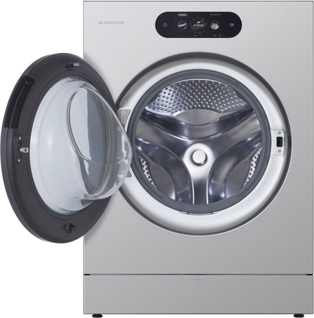 LG SIGNATURE 5.8 Cu. Ft. Brushed Platinum Steel Front Load Washer-2