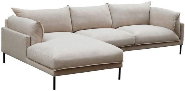 Moe's Home Collection Jamara 2-Piece Sandy Beige Left-Arm Facing Sectional and Chaise-2