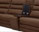 CHEERS Porto Walnut Leather 6 Piece Power Reclining Sectional-5