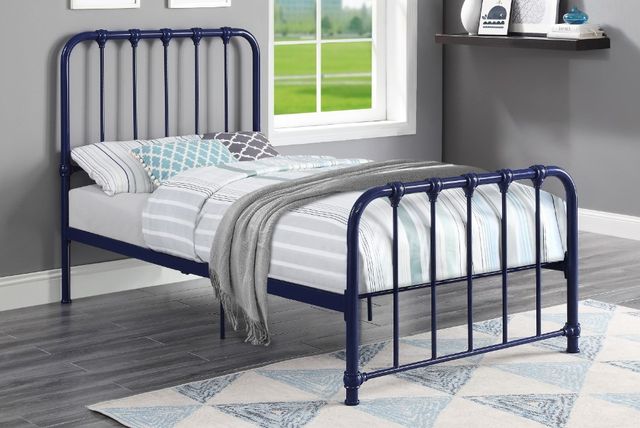 Homelegance® Bethany Blue Twin Platform Bed-1