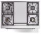 Ilve® Nostalgie II Series 36" Graphite Matte Pro Style Dual Fuel Range-2