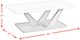 Elements International Greta White Coffee Table with Gray Base-2
