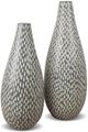 Le Present Drop Slim Dash Grey 18.8" Vase-1