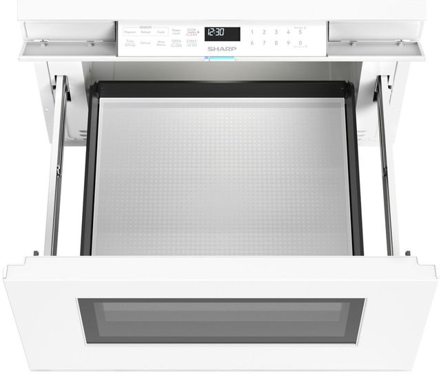 Sharp® 1.2 Cu. Ft. White Built-In Smart Microwave Drawer with Easy Wave Open-1