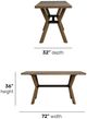 Flexsteel® Millwork Rustic Umber Friendship Table-2