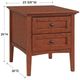 Whittier Wood® Furniture McKenzie Glazed Antique Cherry Rectangular End Table-2