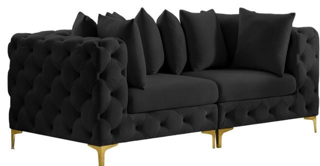 Meridian Furniture Tremblay Black Velvet 78" Modular Sofa-0