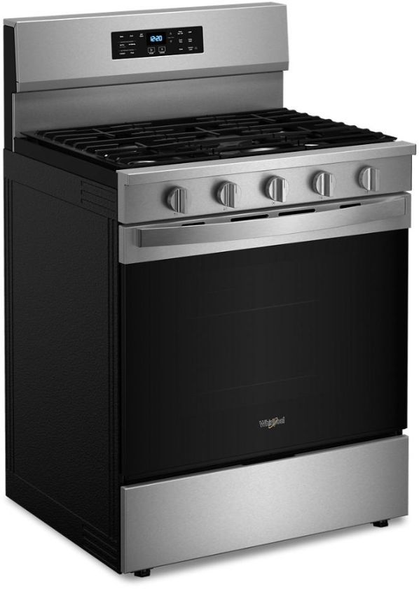 Whirlpool® 30" Fingerprint Resistant Stainless Steel Freestanding Gas Range-1