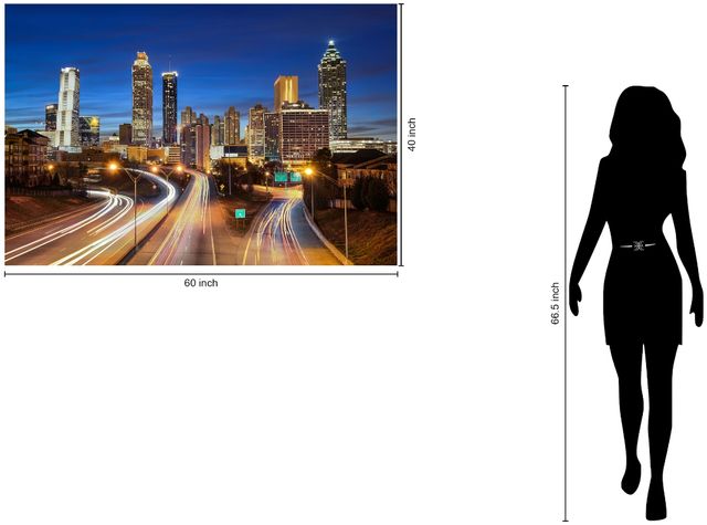 Classy Living Atlanta at Night Wall Art-2