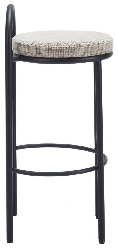 Zuo® Modern Sisal 2-Piece Beige Tweed/Black Barstool Set-2