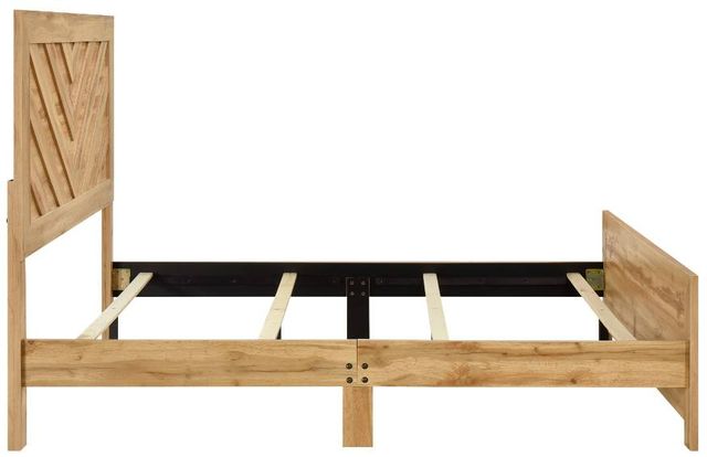 Homelegance® Corbin Natural Eastern King Panel Bed in a Box with V-Pattern Design-2