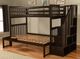 Kodiak Furniture Kelcie Dark Chocolate Twin/Full Bunk Bed with Tray-1