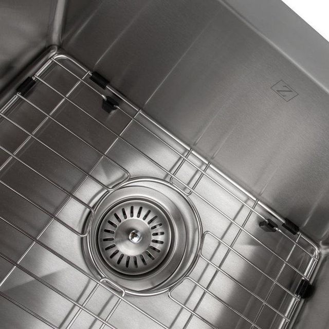 ZLINE Niseko 36" Satin Stainless Steel Farmhouse Apron Mount Double Bowl Kitchen Sink with Bottom Grid-4