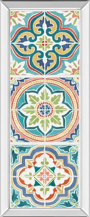 Classy Art Colorful Journey VII by Pela Studio Mirrored Frame Wall Art-0