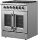 FORNO® Galiano 30" Stainless Steel Pro Style Dual Fuel Range-1
