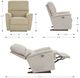 La-Z-Boy® Ava Ivory Leather Power Rocking Recliner with Headrest-2