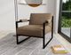 International Furniture Direct Galena Brown/Blacksmithing Matte Black Accent Chair-3