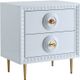 TOV Furniture Bovey Light Grey Lacquer Side Table-0