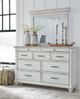 Benchcraft® Kanwyn Whitewash Bedroom Mirror-1