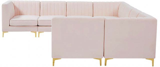 Meridian Furniture Alina Pink Velvet Modular Sectional-2