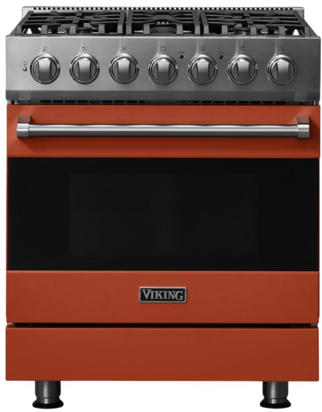 Viking® 3 Series 30" Spiced Cider Pro Style Dual Fuel Range-0