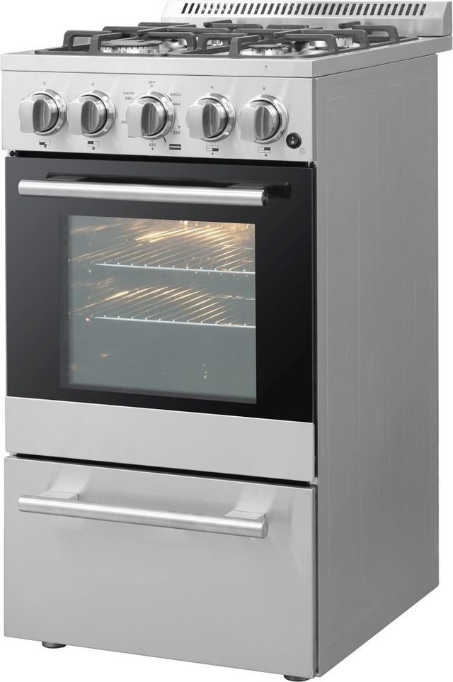 FORNO® Lazio 20" Stainless Steel Pro Style Gas Range-1