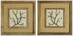 Classy Art 2-Piece Black/Gray Framed Sticks Wall Art Set