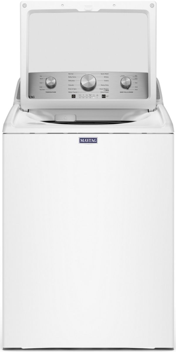 Maytag® 4.7 Cu. Ft. White Agitator Top Load Washer with Extra Power Cycle-1